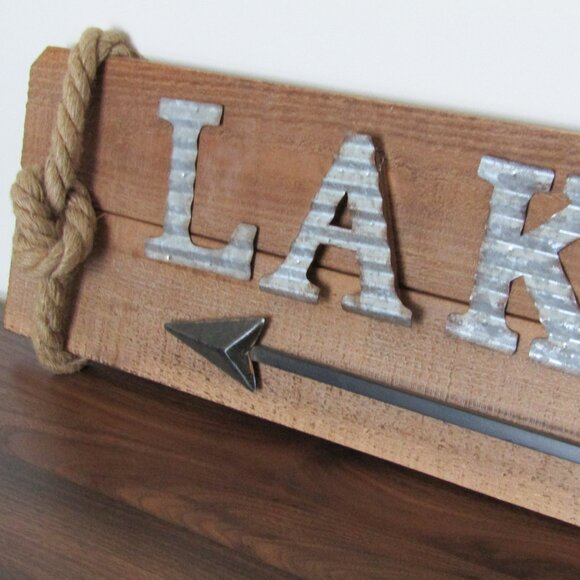 Rustic Lake Sign - Picture 2 of 4